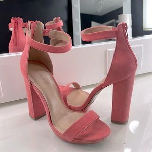 pink chunky heel sandals  size 7